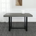 thumbnail image 6 of Walker Edison Rustic Distressed Solid Wood Dining Table, Grey, 6 of 9