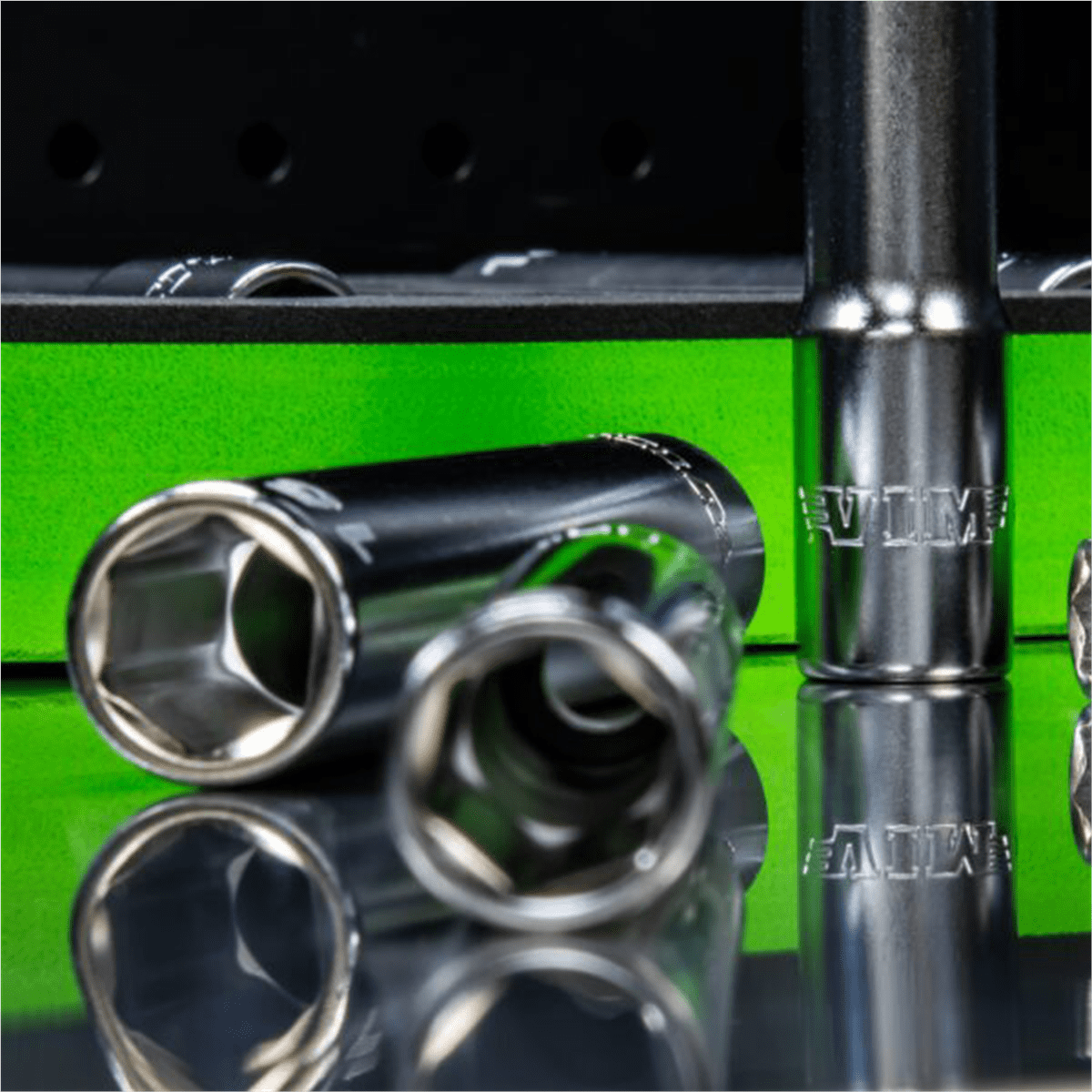 VIM Tools 3 Piece 3/8 Inch Drive Extra Deep 6 Point SAE Socket Set