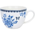 thumbnail image 2 of STP Porcelain J-217507 Tea Cup and Saucer, Vintage Indigo, Bone China Porcelain, Floral Design, 15.2 Fluid Ounces, 2 of 5
