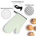 thumbnail image 3 of Pofeuu Green Checkboard Print Oven Mitts and Pot Holders 4 pcs Set,High Heat Resistant 500 Degree Extra Thicken Long Kitchen Cotton Oven Glove for Cooking, 3 of 6