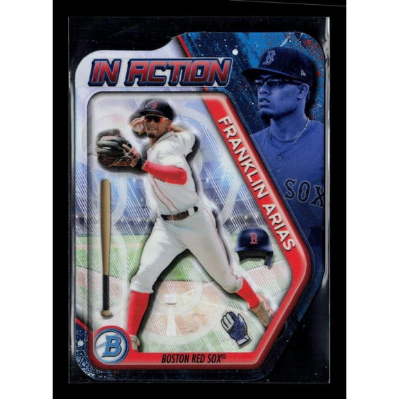 Collectible 2025 Bowman In Action Franklin Arias BIA-26 Boston Red Sox Baseball Card Boston Red Sox MLB Baseball Trading Card