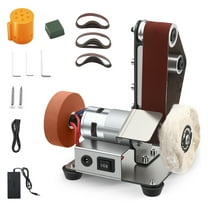 YTAKY Mini Belt Sander, Electric Power Bench Belt Grinder, Adjustable Speed Electric Grinding Sanding Machine
