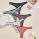 thumbnail image 5 of Tanga de algodón sin costuras para mujer, ropa interior sexy de tiro bajo con volantes, bragas de bikini transpirables para mujer, 5 of 7