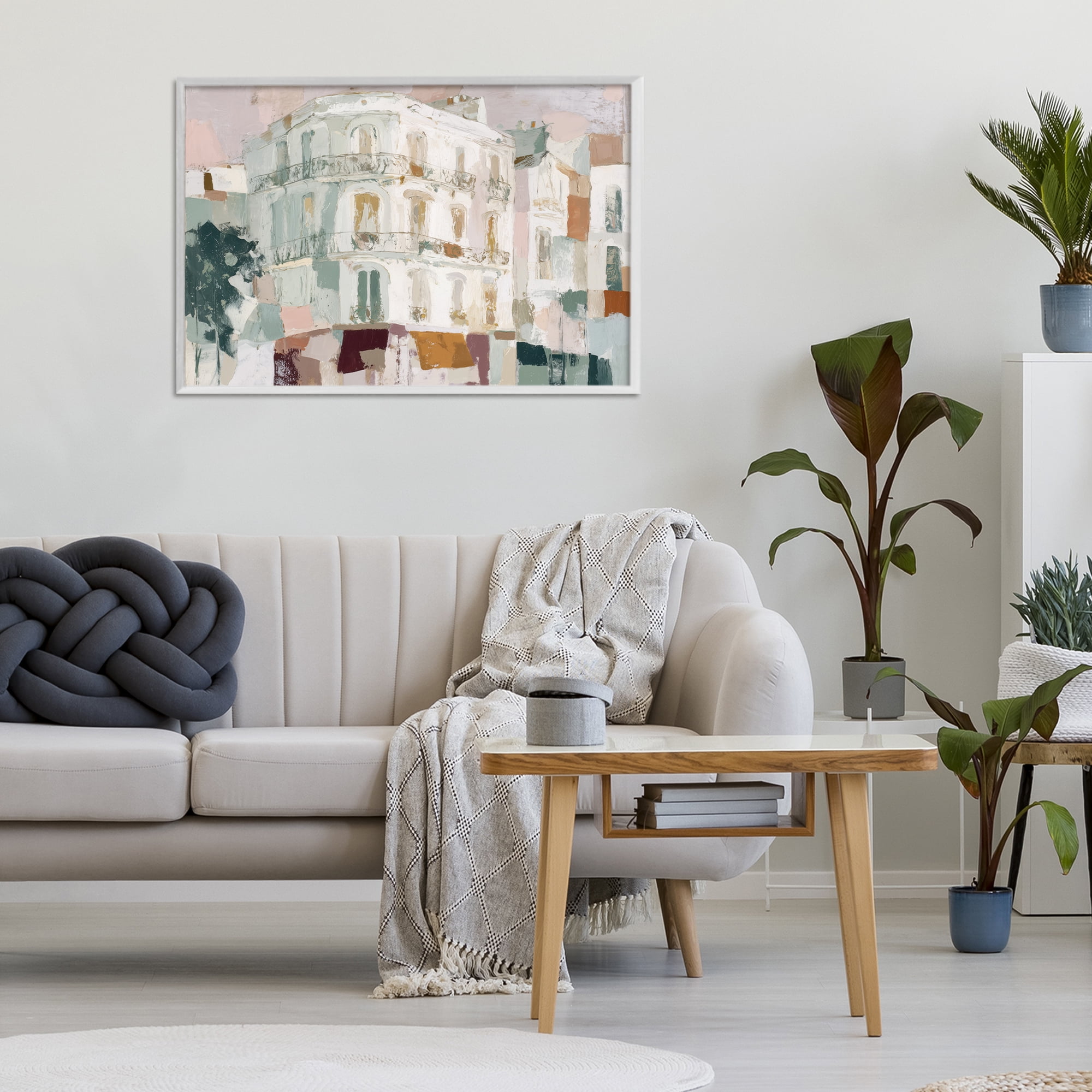 Stupell Industries Barcelona Street Corner White Framed Giclee Art, design by Chromatic Storm Studio