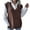 Brown, variant on Fesfesfes Women Sweaters Casual V-Neck Vest Loose Hollow Knitted Vest Sweater Vest Plus Size $10