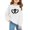 White, variant on UACY Kids Heart Print Crewneck Pullover Sweatshirt, Soft Cotton Long Sleeve, Casual Loose Outwear Top for Girls and Boys (Black, 5-6 Years)