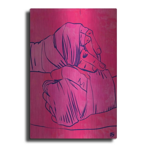 Luxe Metal Art 'Boxing Club 4' by Giuseppe Cristiano, Metal Wall Art, 12"x16"