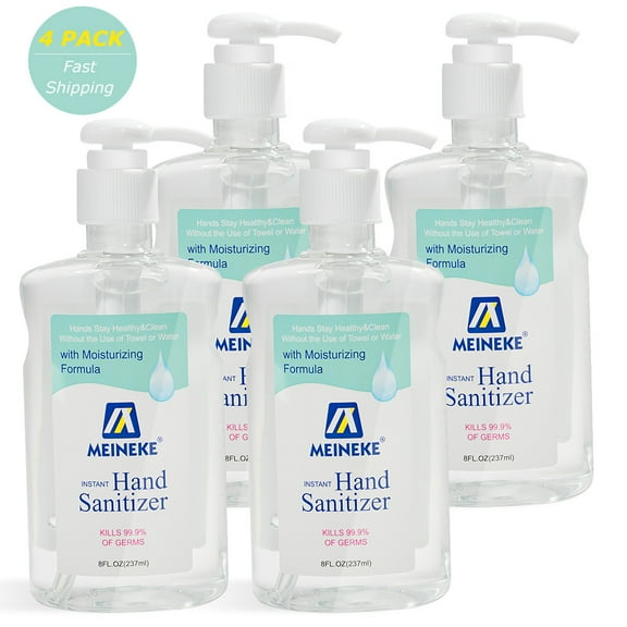 8 Fl. Oz. Advanced Hand Sanitizer Gel with 62% Alcohol Based,4 Pack