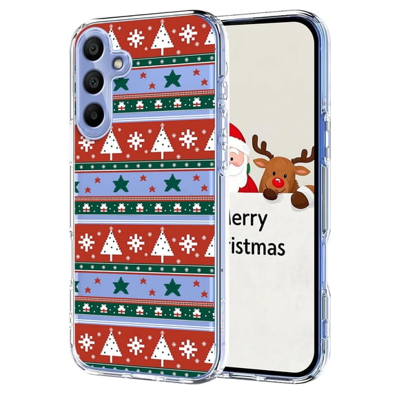 ELEHOLD Case for Samsung Galaxy A16 5G, Christmas Slim Shockproof Clear TPU Cover, Raised Edge Screen/Camera Protection,A