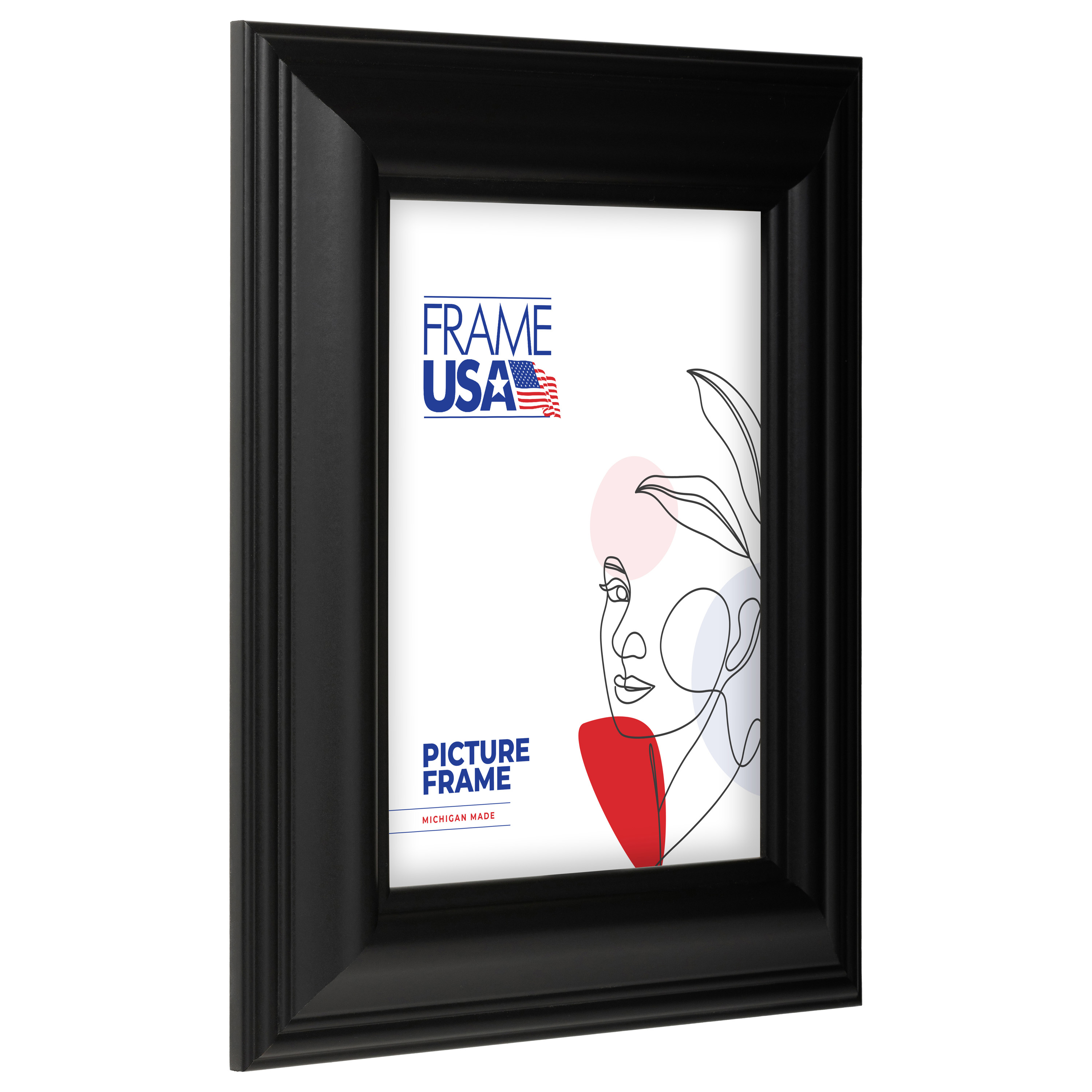 18x24 Picture Frame Black Executive, 22048, 2.375 Inch MDF, Plexiglass, Wall Display