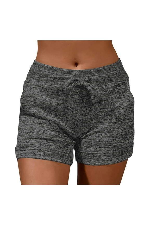 Running Shorts For Women Works Drawstring Soft Activewear Comfy With Pockets Workout Short Grey XL