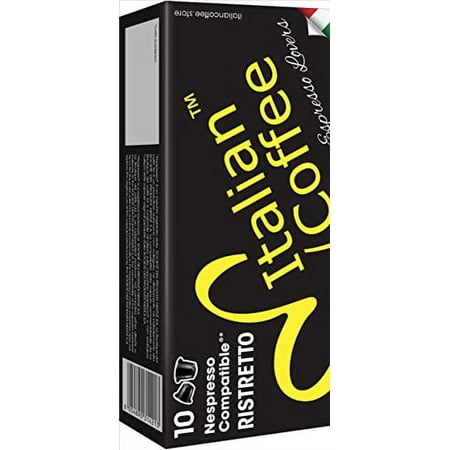 Italian Coffee pods compatible with Nespresso Original machines Italian Expresso capsules (100 Ristretto regular pods 100 Count (Pack of 1))