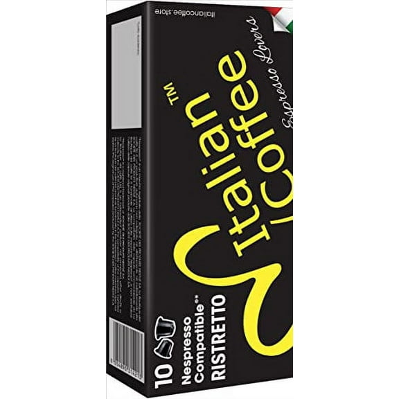 Italian Coffee pods compatible with Nespresso Original machines, Italian Expresso capsules (100 Ristretto regular pods, 100 Count (Pack of 1))
