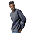 thumbnail image 4 of Gildan Long Sleeve Men's Sweatshirt, Durable Heavy Blend Casual Crewneck Sweatshirt, Heather Dark Navy, 3XL, 4 of 6