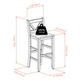 thumbnail image 5 of Winsome Wood Kingsgate 3-Pc Pub Set, High Table & 2 V-Back Bar Stools, Walnut Finish, 5 of 5