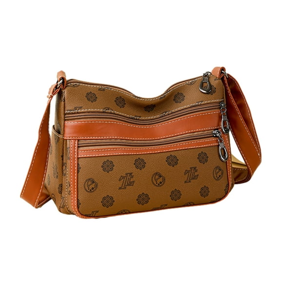 Osdhezcn PU Leather Handbag Ladies Crossbody Purse Multi Pocket Shoulder Bag