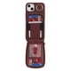 thumbnail image 5 of For iPhone 15 Plus 14 Plus Case with Zipper Pouch Ring Kickstand Strap Litchi Texture PU + TPU Phone, 5 of 5