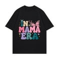 thumbnail image 4 of In My Mama Era T Shirt Black Colorful Butterflies And Text Design For Casual Wear, 4 of 4