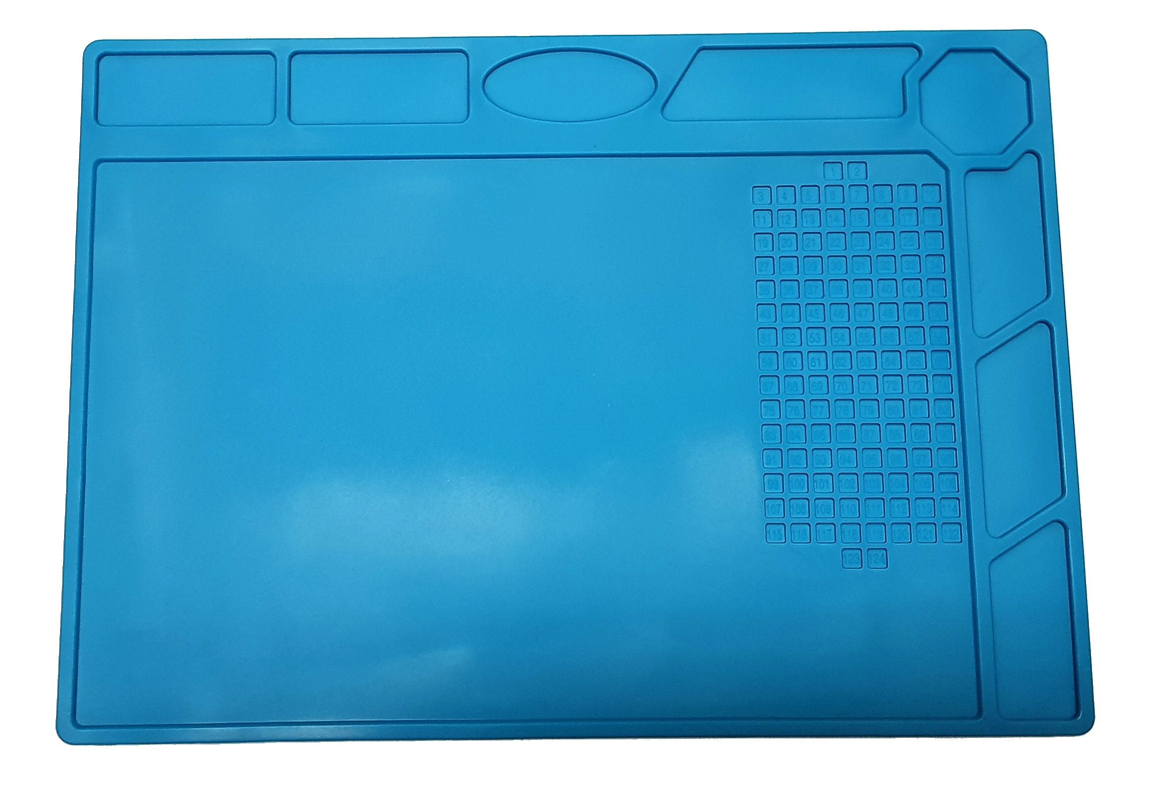 Heat Resistant Silicone Work Mat With Screw / Parts Holders (32cm x 23cm)