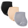 thumbnail image 1 of Xmarks Seamless Maternity Panty Underwear Over Bump Pregnancy High Waist Belly Support Full Coverage Pregnancy Underwear Black+Skin+Gray M-XL, 1 of 9