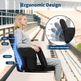 thumbnail image 5 of EuKer 2 Pack Stadium Seats for Bleachers, 20.5" Portable Folding Stadium Chairs with 6-Position Adjustment and Cup Holder, Black, 5 of 7