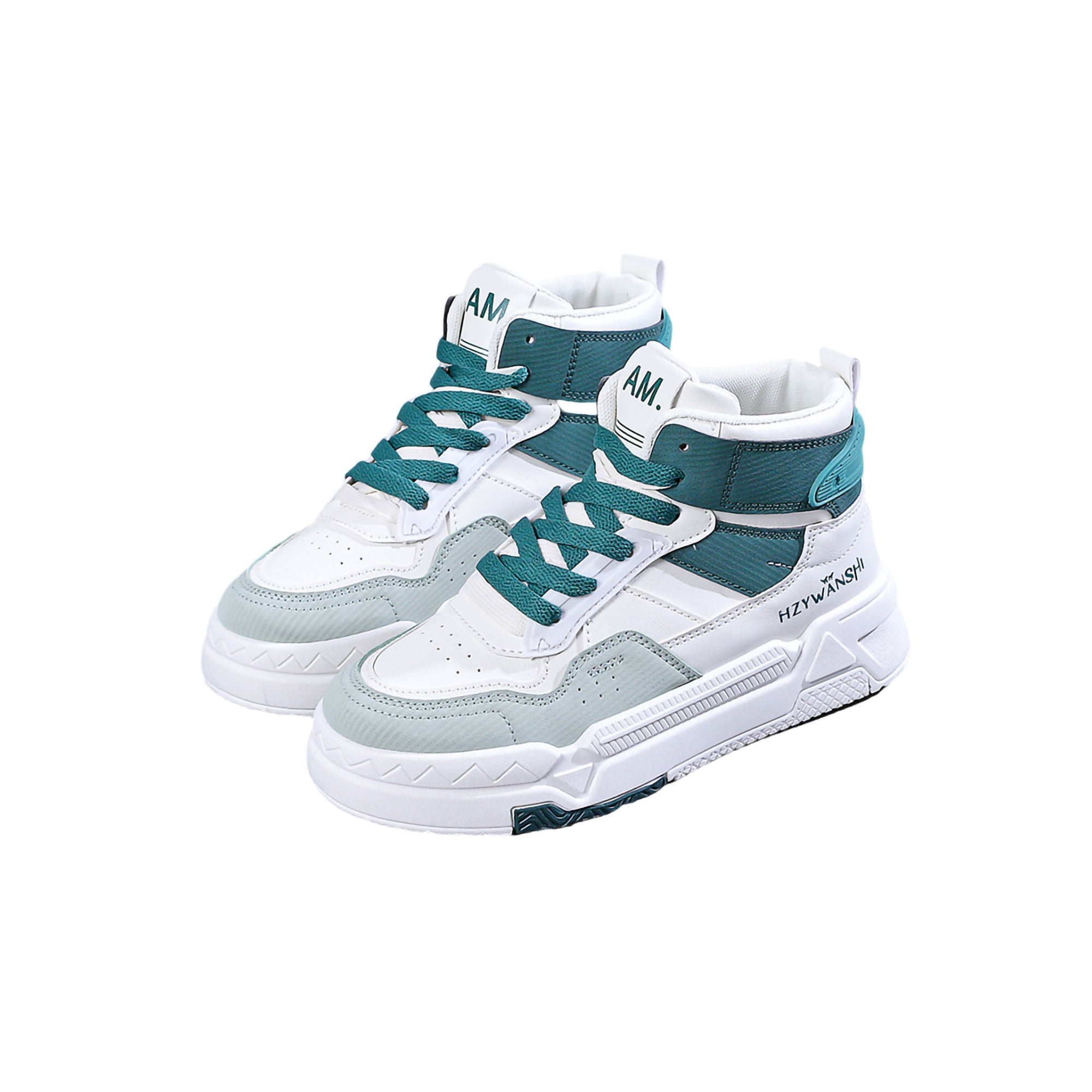 Woobling Womens Sneakers Lace Up Skate Shoe Platform Casual Shoes Fashion Ladies Breathable High Top Blue 5.5 Walmart