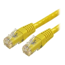 StarTech 6ft CAT6 Ethernet Cable - Yellow CAT 6 Gigabit Ethernet Wire -250Mhz 100W PoE RJ45 UTP Molded Network Patch Cord with Strain Relief (C6PATCH6YL)