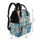 thumbnail image 2 of Easygdp Vintage Floral Butterflies para Bolsa de Bebé de Gran Capacidad con Múltiples Bolsillos, Bolsa de Pañales para Padres, Bolsa de Viaje Organizada y Elegante, 2 of 6