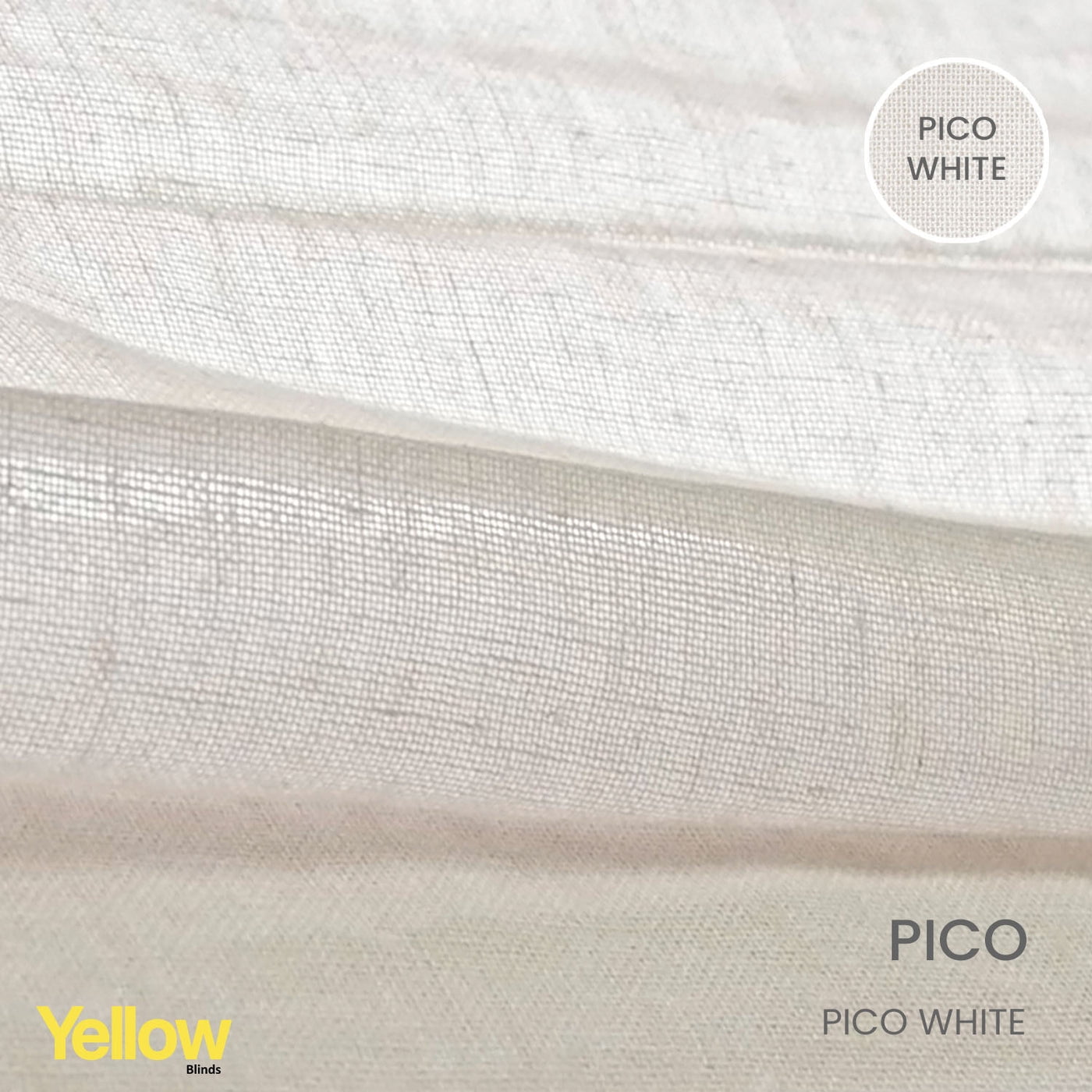 Yellow Blinds Cordless Sheer Roman Shade, Pacific White - 47"W X 64"H