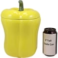 thumbnail image 4 of Ebros 10" H Ceramic Yellow Bell Pepper Vegetable Canister Container Jar With Lid, 4 of 6