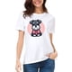 thumbnail image 3 of Playera Blanca Camiseta Unisex Estampada Schnauzer, 3 of 6