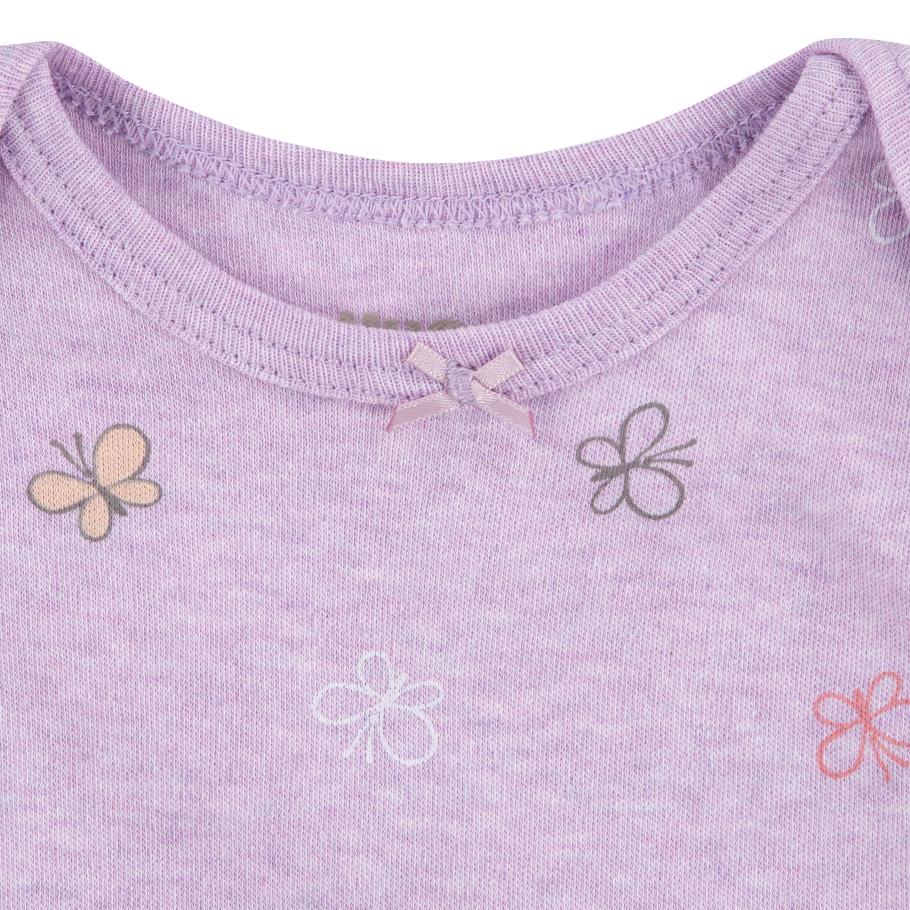 Huggies Baby Girls Butterfly 3 Pack Organic Cotton Bodysuits, Sizes NB-24M