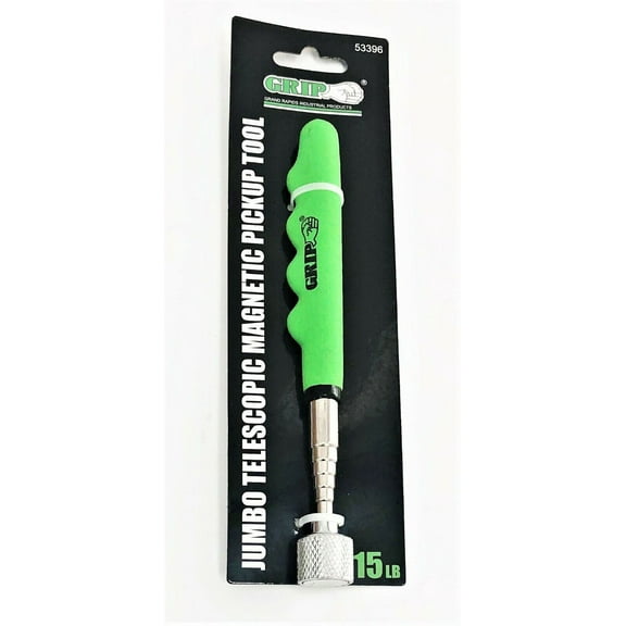 Grip 15 lb Jumbo Magnetic Telescopic Pickup Tool, Green
