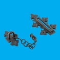 thumbnail image 2 of Renovators Supply Door Chain Lock 5 in Black Wrought Iron Chain Door Latch w/Screws, 2 of 9
