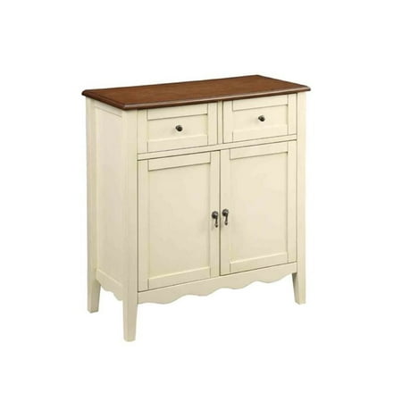 Bowery Hill 2 Drawer Wine Rack Sideboard In Cherry And White Bowery Hill 2 Drawer Wine Rack Sideboard In Cherry And White