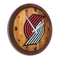 thumbnail image 2 of Portland Trail Blazers 20.25" Faux Barrel Top Clock, 2 of 5
