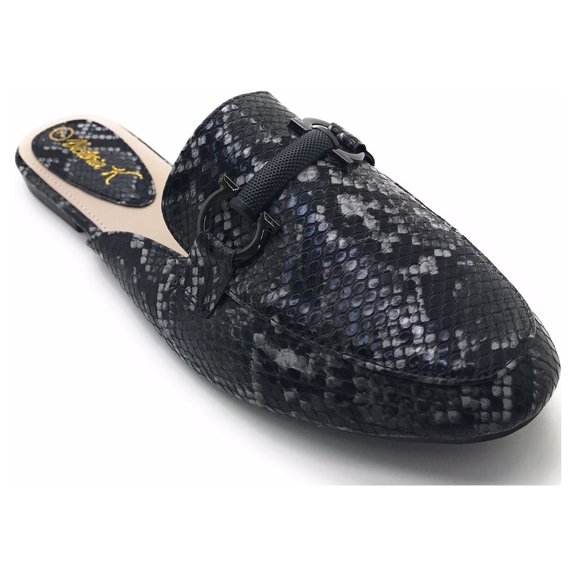 Victoria K Snake Skin Slip On Mules (Women)