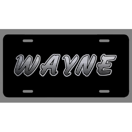 Wayne Name Etched Style License Plate Tag Vanity Novelty Metal | Etched Aluminum | 6-Inches By 12-Inches | Car Truck RV Trailer Wall Shop Man Cave |
