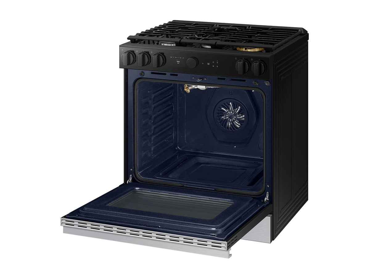 Samsung Bespoke NSG6DG8500SRAA - Range - built-in - Wi-Fi - niche - width: 24 in - depth: 24 in - height: 35.9 in - with self-cleaning - stainless steel