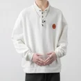 thumbnail image 3 of Camisetas tipo polo para hombre, camisetas de calidad con cuello, ropa masculina, gráfica, estética blanca, con cuello, camiseta normal coreana para otoño, 3 of 5