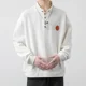 thumbnail image 3 of Camisetas tipo polo para hombre, camisetas de calidad con cuello, ropa masculina, gráfica, estética blanca, con cuello, camiseta normal coreana para otoño, 3 of 5