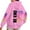 Pink, variant on Trendy Women Hoodie Tops Streetwear y2k Long Sleeve Letter Print Oversize Loose Pullover Sweatshirts With Pocket