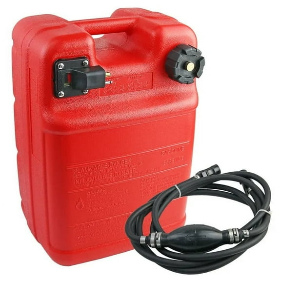 Marine Tank, 6.34-Gallon/24-L Marine Portable Tank Outboard Marine Boat Transfer Tank with 9.8ft Hose, Gauge for Outboard Engine Boats, Yacht, Fishing Boat, Deck Boat, Red
