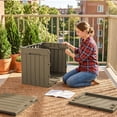 thumbnail image 6 of Homall 31 Gallon Outdoor Deck Box In Resin with Seat, Light Coffee, 6 of 7