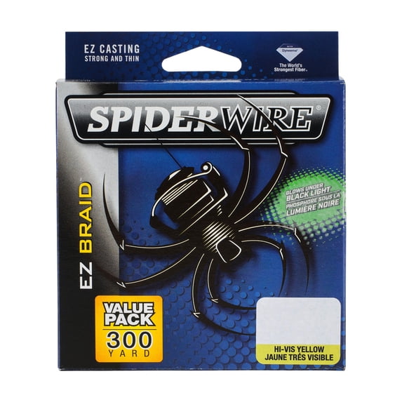 SpiderWire EZ Braid™ Fishing Line, 8 lb test, 300 yd, Hi-Vis Yellow
