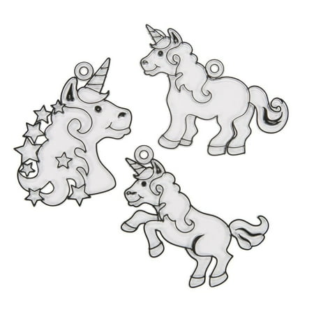 Unicorn Suncatcher - Plastic Unicorn Suncatchers - 24 Count
