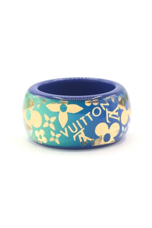 Pre-Owned Louis Vuitton Bague Tropical Cocktail Ring M66297 Blue Resin M Size LV Women's LOUIS...