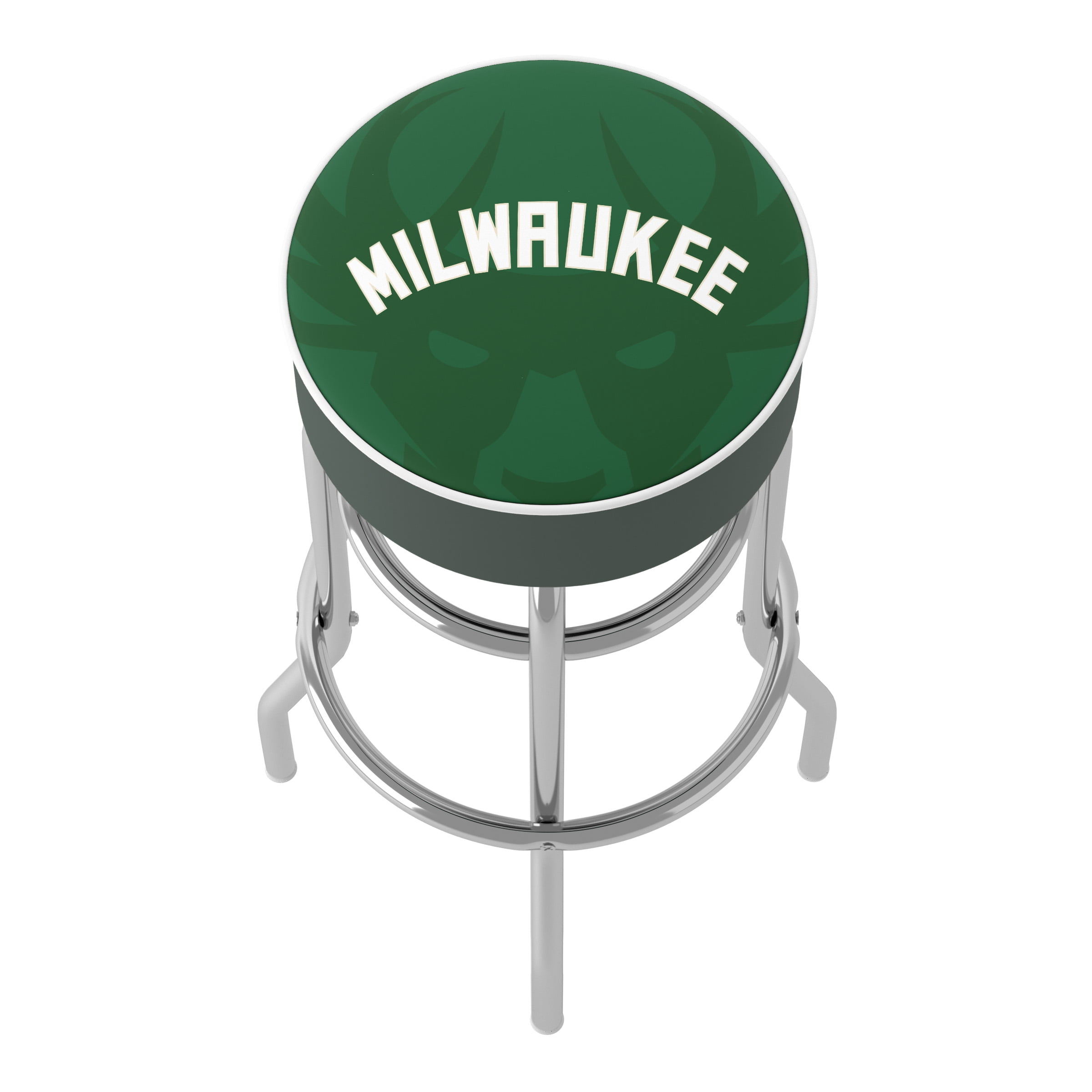 Trademark Gameroom Milwaukee Bucks Fade Bar Stool with Padded Seat