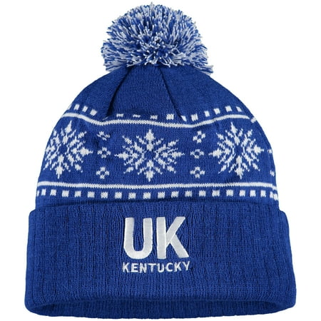 Men's Russell Athletic Royal Kentucky Wildcats Float Cuffed Knit Hat with Pom - OSFA