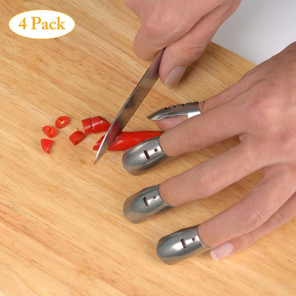 LALANG Stainless Steel Vegetable Cutting Finger Protector Sheller Finger Protector 